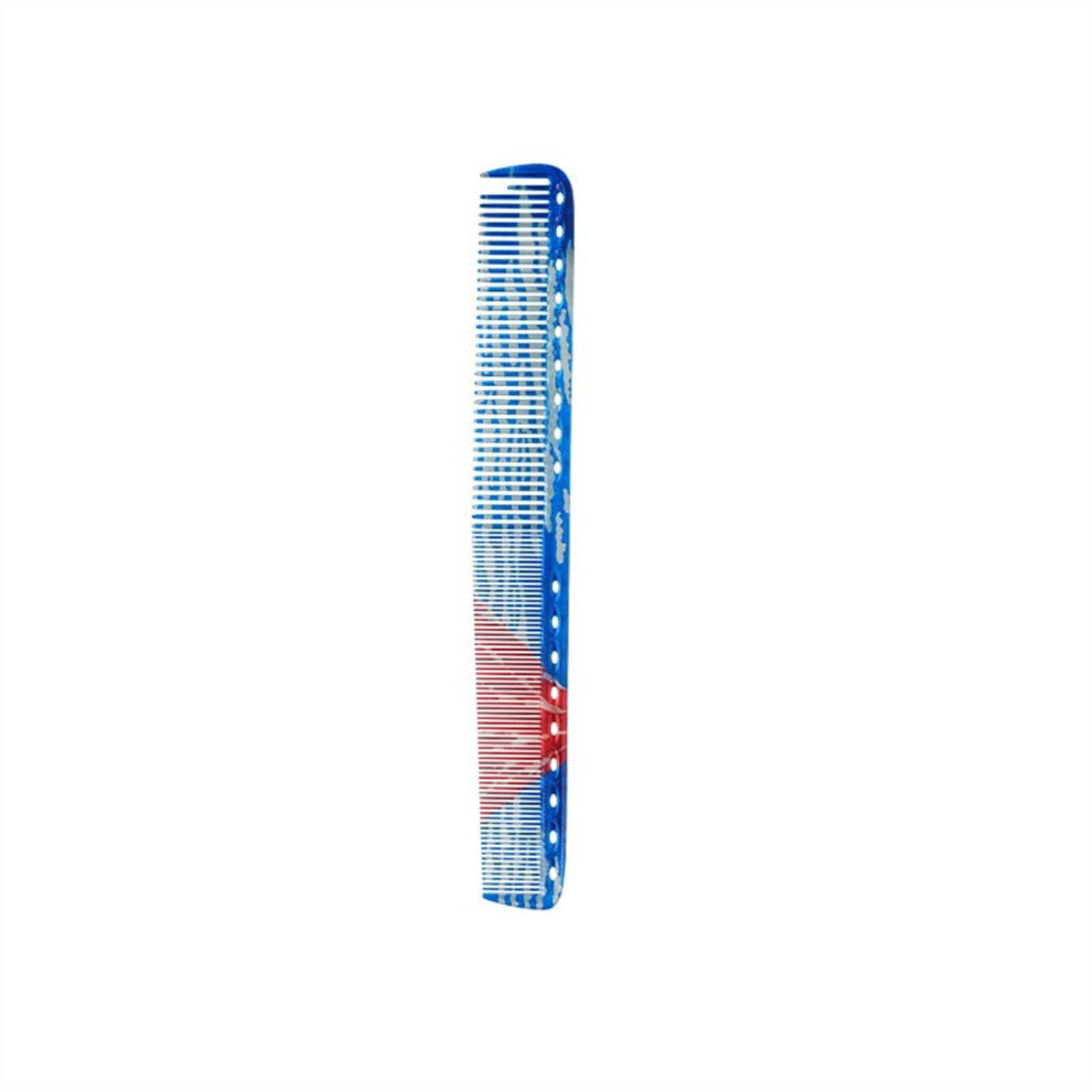 Size 3 Blue Fine Tooth Hair Comb for Smooth Detangling and Professional Hair Styling