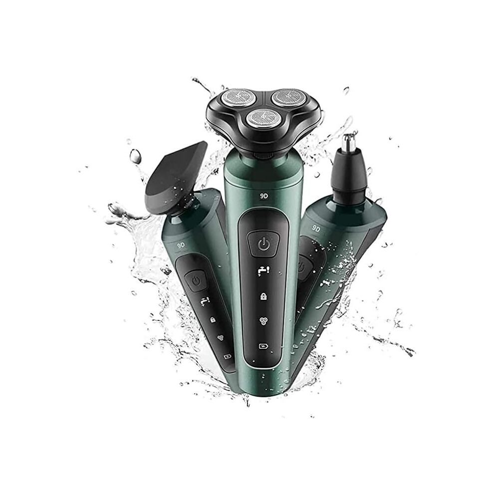 Electric Shaver for Men Waterproof 3 in 1 Grooming Kit with Nose Beard Trimmer USB Rechargeable