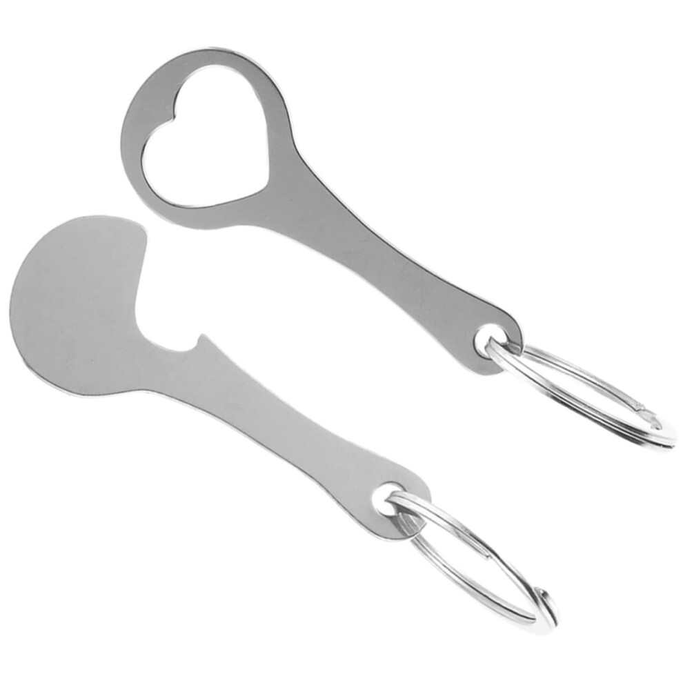 2Pcs Stainless Steel Shopping Trolley Token Keychain For Grocery Cart Unlocking Quick Detach Design 9164114013316
