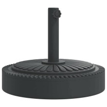 Pied de parasol - HELLOSHOP26 - Base ronde - 45 x 36 cm - Compatible mâts 38/48 mm - 25 kg