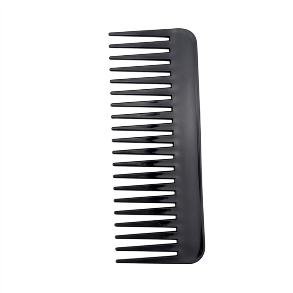 Unisex Black Wide Tooth Hair Comb For Detangling, Plastic Salon Barber Styling Comb, Scalpfriendly