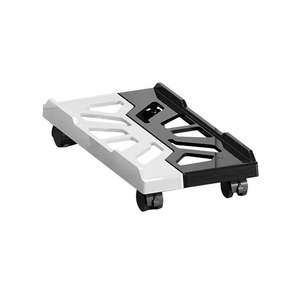 Adjustable Cpu Stand With Wheels, Under Desk Pc Tower Holder, And Heavyduty Design Black/White 9164114013903