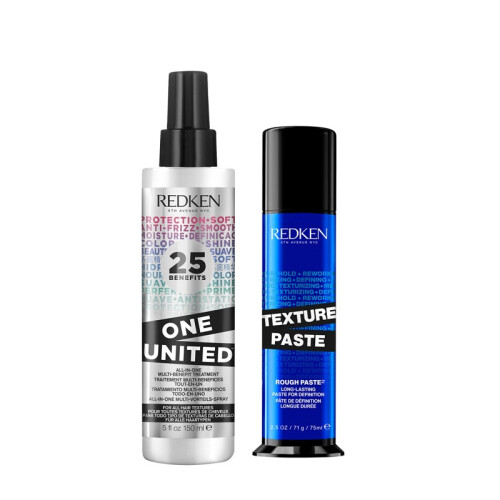 REDKEN Redken One United Multi-Benefit Treatment 150ml & Texture Paste 75ml D
