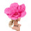 Καπέλα Washranp Fascinators, Μονόχρωμο Αφρό Μεγάλο Κλιπ Μαλλιών με Λουλούδια, Νυφικό Πάρτι, 5