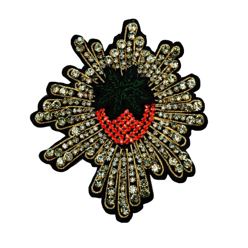 Ένδυμα Patch Καρδιά Κέντημα Κοσμήματα Στρας DIY Σήμα Ρούχα Διακόσμηση