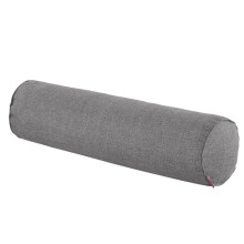 Coussin cylindrique décoratif en lin, coussin lombaire avec noyau, traversin long lavable pour usage domestique (gris foncé)