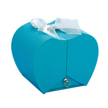 Coffret cadeau symbolique, boîte à fleurs romantique en carton pour un anniversaire - Bleu