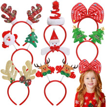 Bandeaux de Noël Ayieyill (lot de 8) - Accessoires pour cheveux de Noël - Décorations de Noël