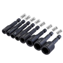 8 adaptadores de rosca M4-M16 con vástago hexagonal de 1/4 de pulgada para máquina
