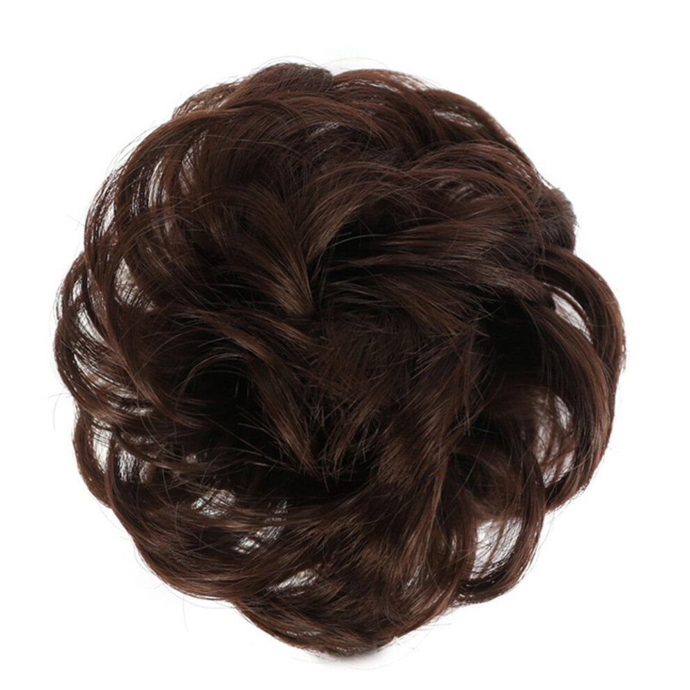 Unisex Zttd Curly Bun Extension Messy Bun Hair Piece Scrunchie Updo Wrap Hair Extensions, 4#