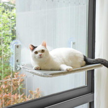 Fönstersäng för katt, hopfällbar hängmatta för kattfönster, fönstersäng för kattinnehavare, vändbart överdrag för alla årstider