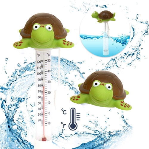 YHAIOGS Swimming Pool Floating Thermometer, Animal Thermometer (small Turtle) (7ML) 1