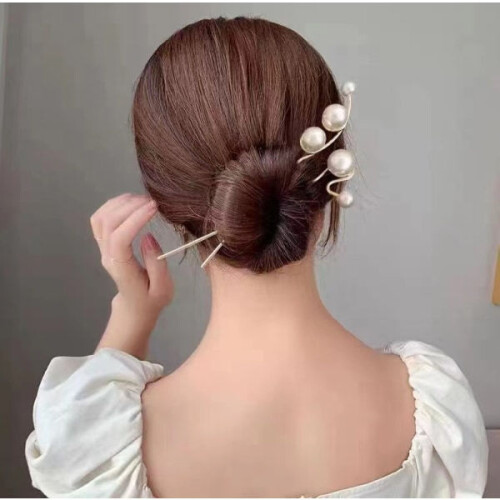 Fermagli per capelli, Fermagli per capelli con perle (2 pezzi) 2