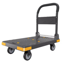 Folding Hand Truck Heavy Duty Platform Cart with 360 Swivel Wheels Foldable Flatbed Dolly for Office and Home Use