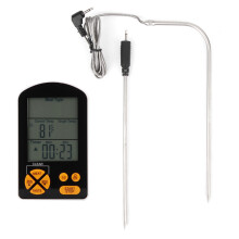 Digital Wireless BBQ Thermometer For Seamless Cooking Management, Equipped With Retractable Stand And Magnetic Backing For Easy Placement