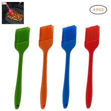 Gourmet's Choice: Silicone Basting Brush, Heat Resistant Up To 450F, One Piece Ergonomic Design, Dishwasher Safe, BBQ Grill Cooking Accessories, 4