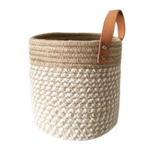 Collapsible Woven Basket, Natural Material Laundry Basket For Bedroom Storage And Laundry Room Organizing, 1 Pc