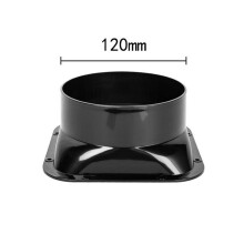 GDHOME Duct Connector Square Flange ABS Plastic for 100-300mm Dia Hose Check Valve