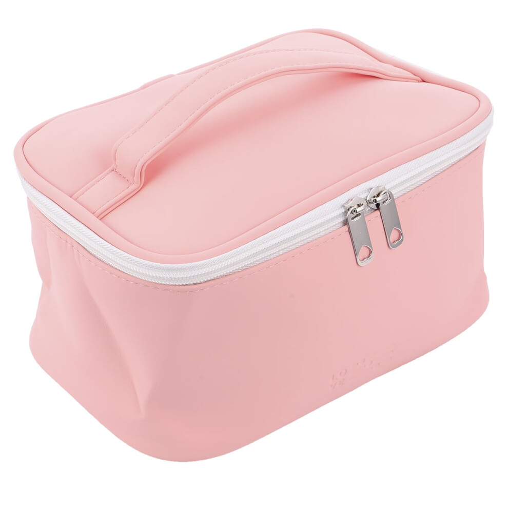 Pink Guangmc Travel Toiletry Bag Pu Leather Makeup Organizer