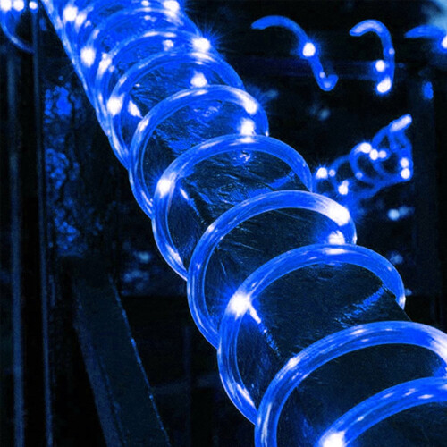 Φώτα LED με σχοινί USB, 8 λειτουργίες, αδιάβροχα 105ft300LED, τηλεχειριστήριο, μπλε,