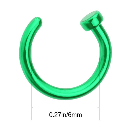 Lotatory2pcs Unisex Χειρουργικό Δακτύλιο Μύτης από Τιτάνιο Ατσάλι με Ανοιχτό Δακτύλιο 1