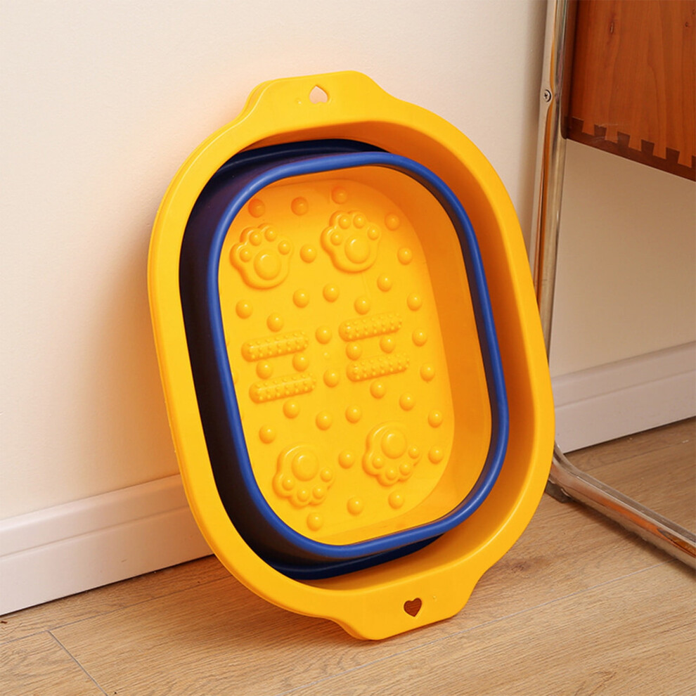 Yellow Rnemite-Amo On Clearanceï¼Massage Foot Bath Bucket Foldable Large Household Simples Foot Bath Bucket Portable Footbath Retractable