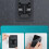 Shower Head Holder Adjustable Wall Mounted Rain Shower Bracket Universal Fixed Base 12cm 2