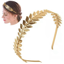 Vintage Leaf Bridal Hair Crown for Wedding, Roman Goddess Headpiece Elegant Branch Design