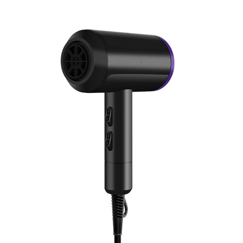 Black Ionic Hair Dryer 2000W Powerful Motor With Constant Temperature, Quiet Lightweight Design