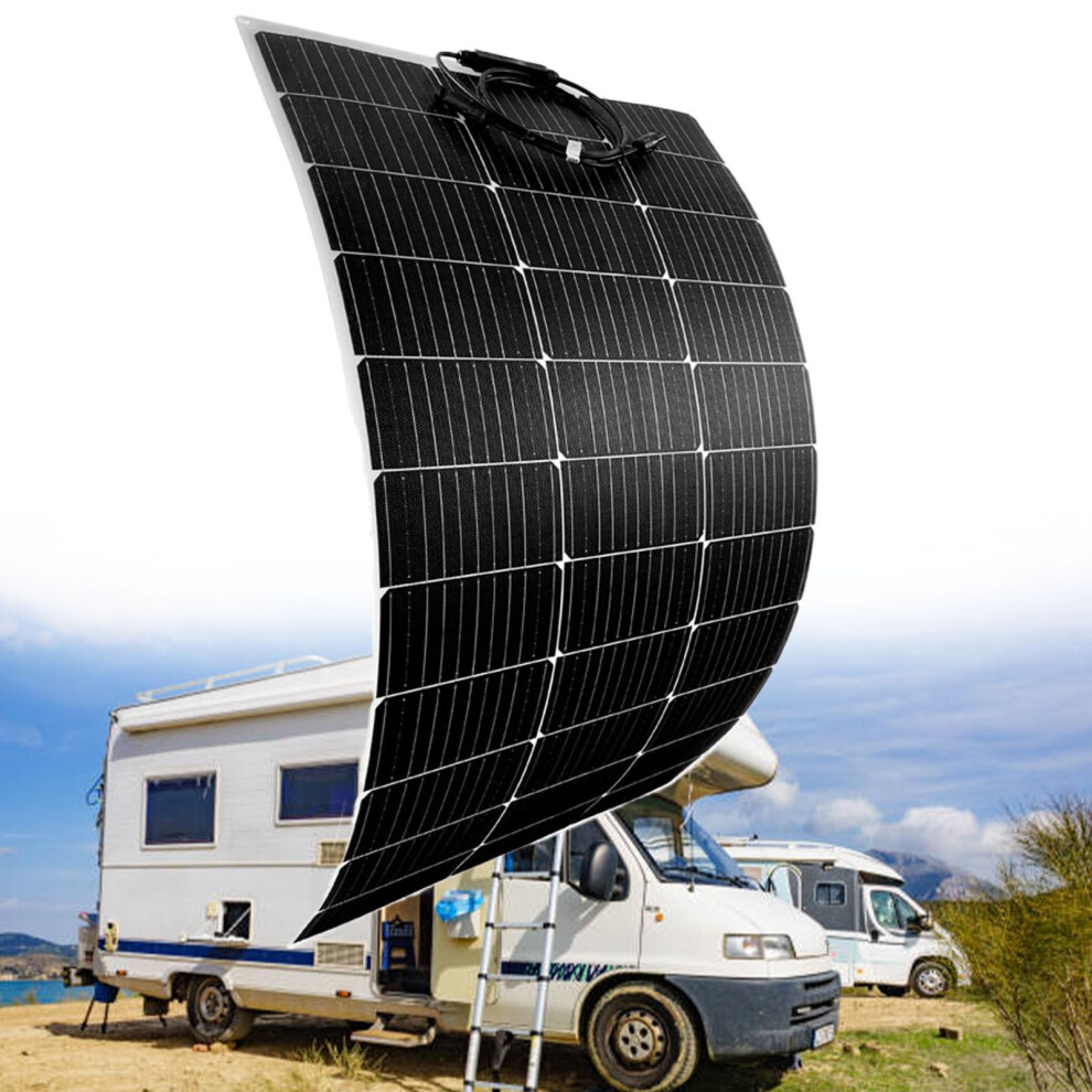 300W Flexible Monocrystalline Solar Panel Ultra Lightweight Thin For Rv Boat Camper Curved Roof 9070919835575