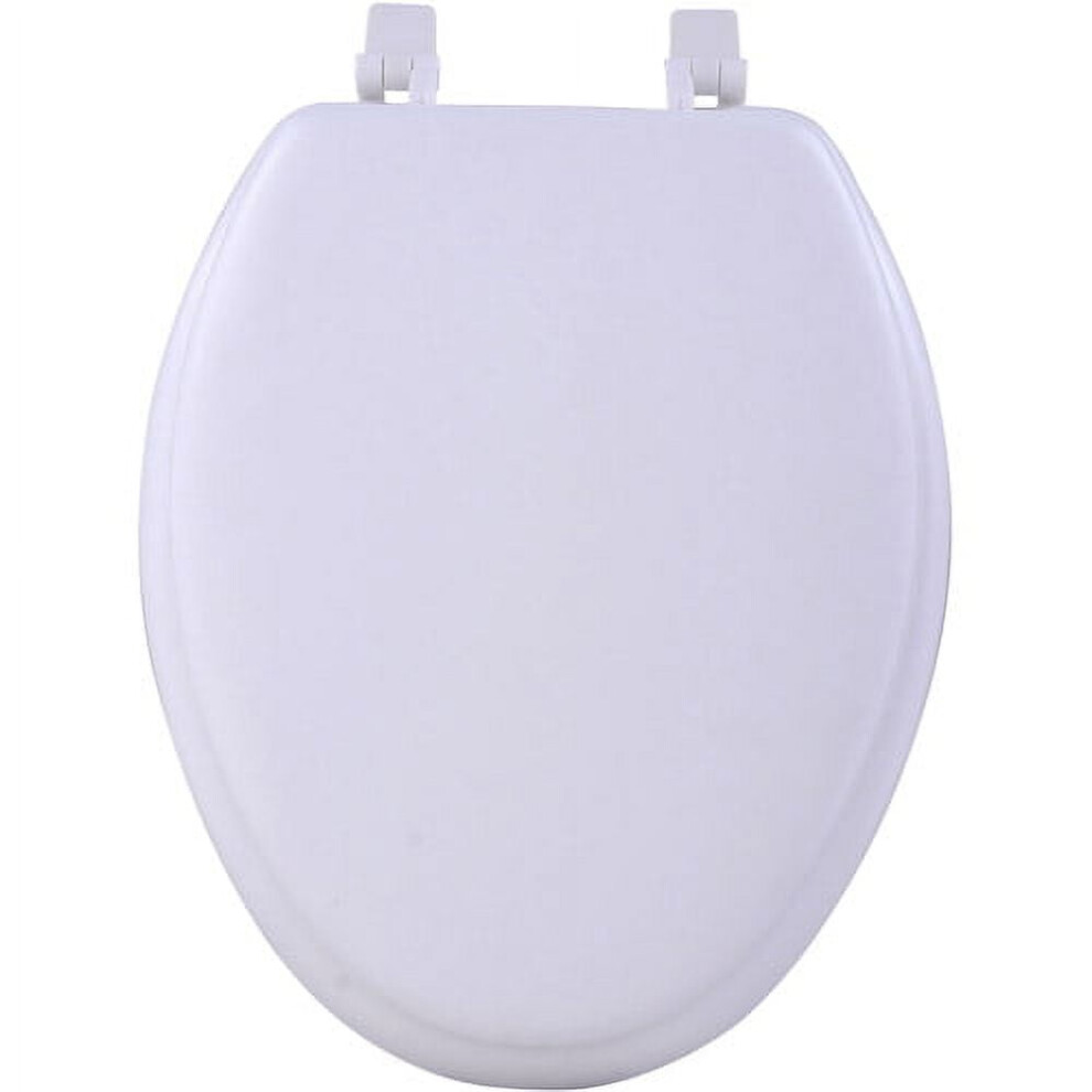Achim Fantasia 19" Soft Elongated Vinyl Toilet Seat, Elongated, White 9173940208261