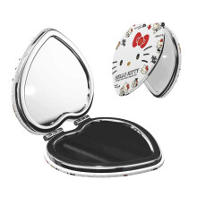 Hello Kitty zakspiegel, draagbare vergrotende compacte reis make-upspiegel, dubbelzijdige handspiegel