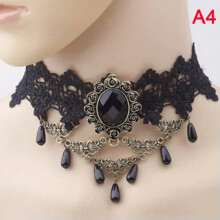 RSAMD1pc Vintage Choker Halskette Gothic Schmuck Halsketten & Anhänger Falsche Halskette5-A4