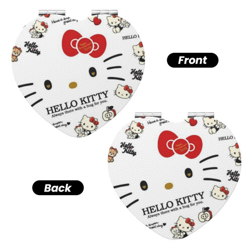 Καθρέφτης τσέπης Hello Kitty, φορητός μεγεθυντικός συμπαγής καθρέφτης μακιγιάζ 1