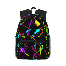 Glow in Dark Splatter Neon (11) Rugzak Laptop Rugzakken Reis- en Wandelrugzak Zakelijke Rugzakken voor Dames en Heren