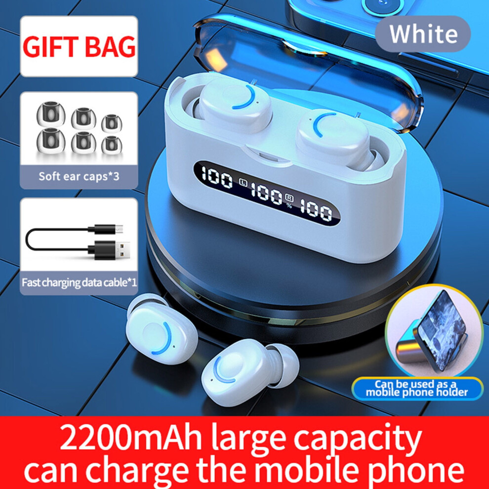 Eqwljwe Wireless Bluetooth Headset Can Charge Mobile Phones With Large Capacity Charging Compartment Power Bank Bluetooth Headset Holiday Clearance 9173940209909