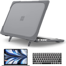 Deksel til 13,5-tommers Surface Laptop 5 4/3 med håndleddsstøtte i Alcantara, kraftig støtsikker beskyttelse