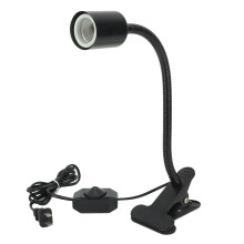 Reptile Pet Light Fixture Rotating Gooseneck Lamp Holder with Ceramic Socket Adjustable Angle Reptile Heating Lamp Base for UVA UVB Bulbs Secure