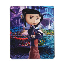 Tapis de souris Coraline avec bords cousus, base en caoutchouc antidérapante, tissu Lycra lavable, compatible avec les ordinateurs et les