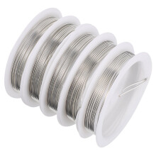 5 rollos de alambre de cobre para manualidades, joyería y decoración del hogar. Manual.