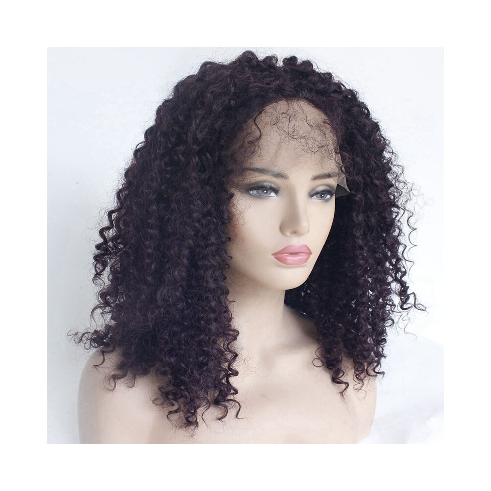 14Inch Loose Curly Deep Wave Lace Front Wig Synthetic Wig for Women