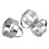Stainless Steel Cookie Ring Baking Cake Printing 3 Piece Set Of Round Flat Pattern Cake Printing Tools Bakeware Set Kitchen Tools Set 2