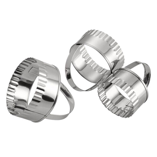 Stainless Steel Cookie Ring Baking Cake Printing 3 Piece Set Of Round Flat Pattern Cake Printing Tools Bakeware Set Kitchen Tools Set 1