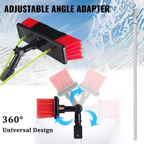 12M Telescopic Solar Panel Cleaning Kit with 360 Rotating Brush and Continuous Water Flow 1