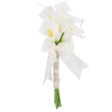 Fleurs artificielles de lys calla aux motifs naturels, réutilisables et faciles à ranger, pour la création de bouquets de mariage et de centres de