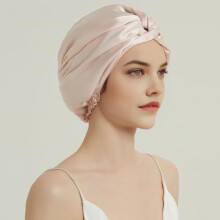 100% Mulberry Silk Sleep Cap 22 Momme Bonnet AntiFrizz Hair Wrap Adjustable for Curly Frizzy Hair