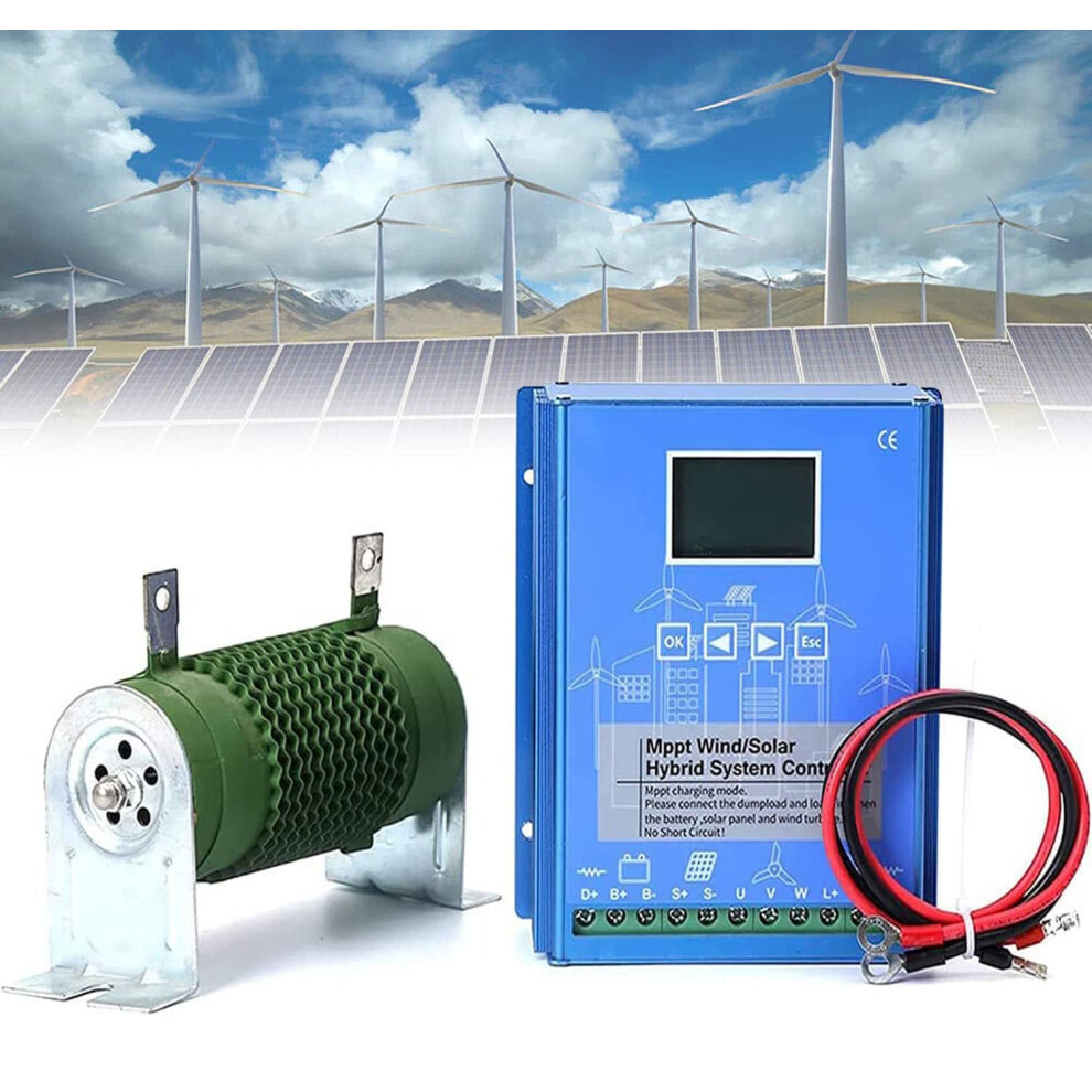10000W 24V Wind Solar Hybrid Mppt Charge Controller With Lcd Display And Dump Load For Offgrid Systems 9164114022394