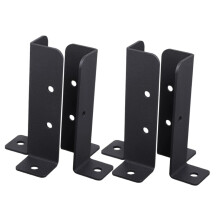 4pcs Heavy Duty Post Base Brackets for Wood Fence Installation, Durable Metal Post Anchor for Deck or Mailbox