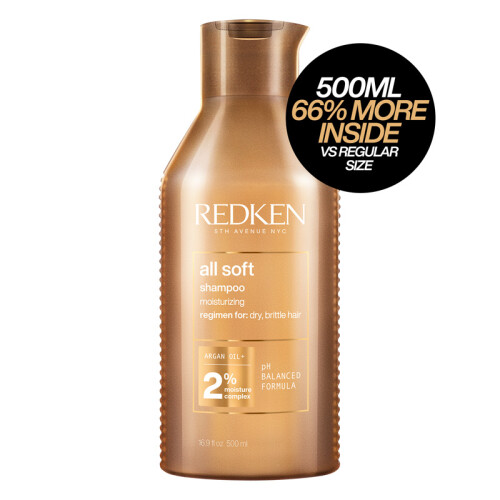 REDKEN Redken All Soft Shampoo 500ml - Worth 38