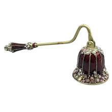 Candle Snuffer Zinc Alloy Dark Red for Safely Extinguishing Wick Flame Home Decor Accessory